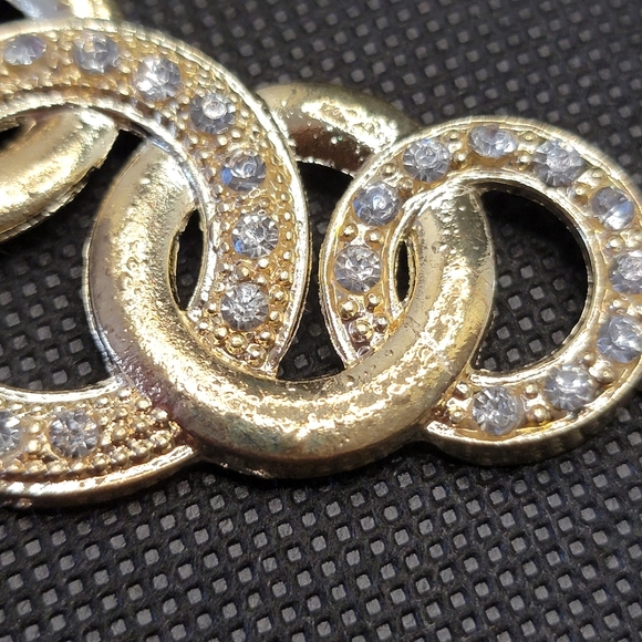 Gold Statement 3 Piece Set Luxurious Necklace Earring ring Matching Jewelry - Picture 13 of 13